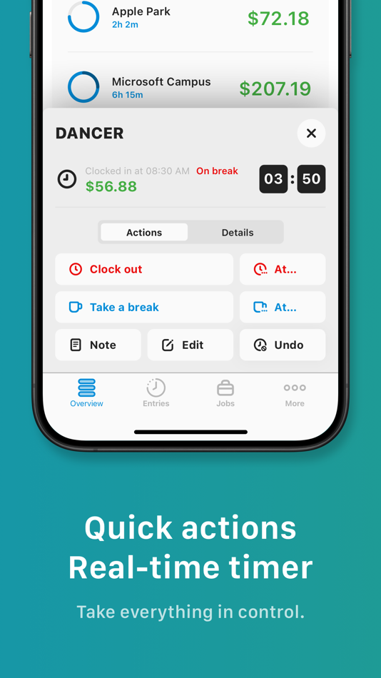 #4. Tiny Hours Tracker, Time Clock (iOS) 由: TinyWork Apps