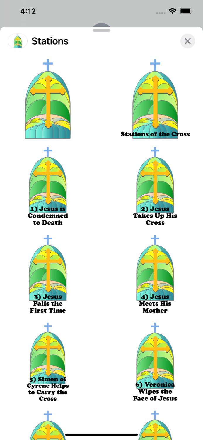 Stations of the Cross stickers