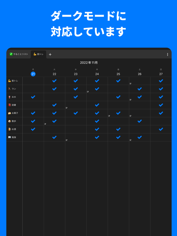 習慣チェックカレンダー - 週間カレンダーで習慣をチェック！のおすすめ画像3