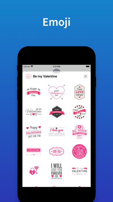 Valentines Day stickers emoji Screenshot