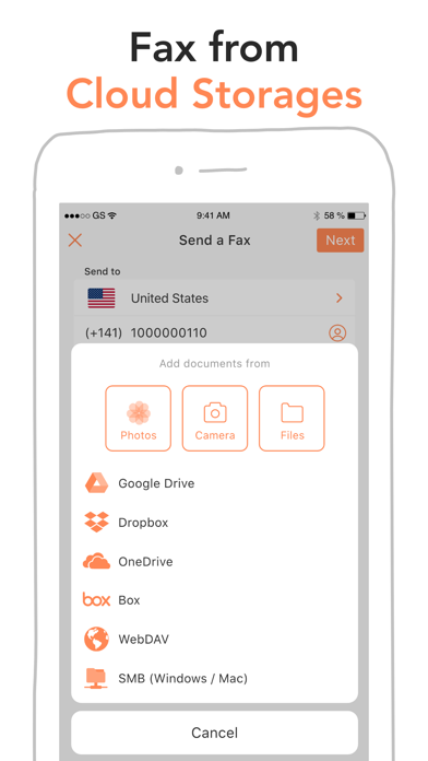 Doc Fax - Mobile Fax App Screenshot