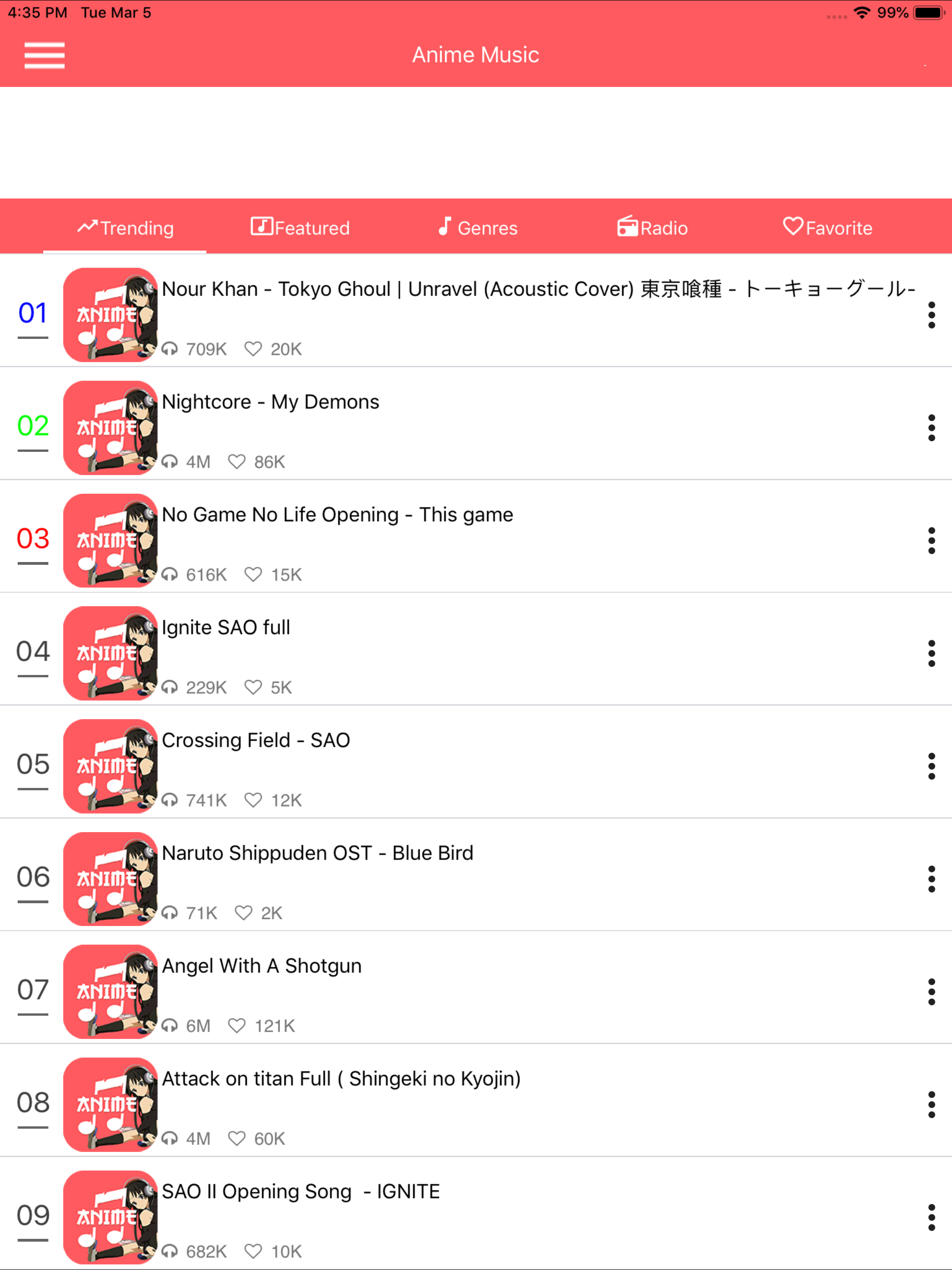 Anime Music Collection screenshot 8