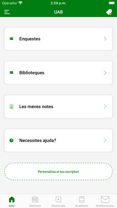 Universitat Autònoma Barcelona Screenshot