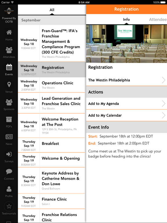 Franchisors.com iPad screenshot 1 - Business app