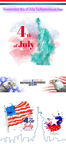 Game screenshot 4th of July - Watercolor Pack mod apk