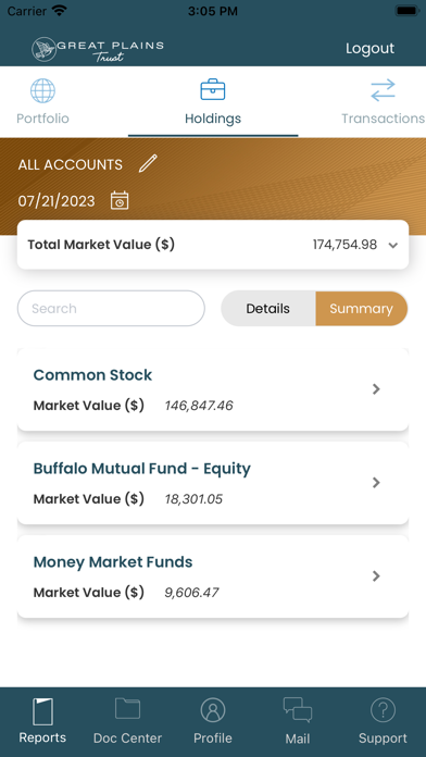 Great Plains Trust GWA Screenshot
