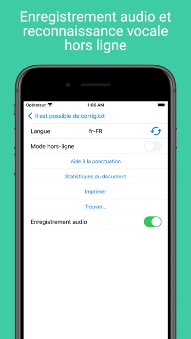 Screenshot #2 pour Voice Notebook audio en texte