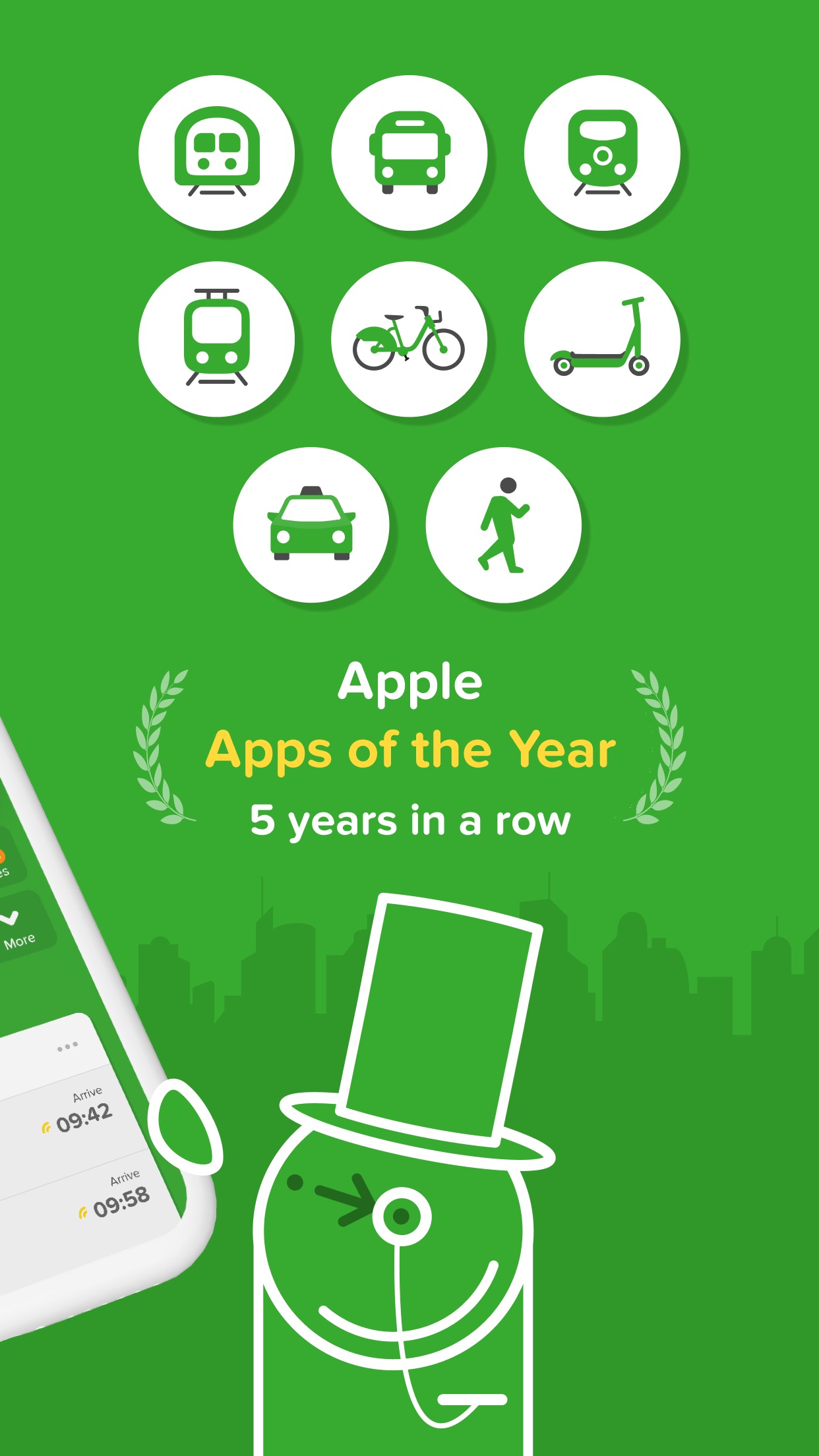 Screenshot do app Citymapper