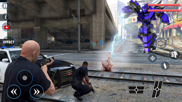 Police Car Robot Transform War