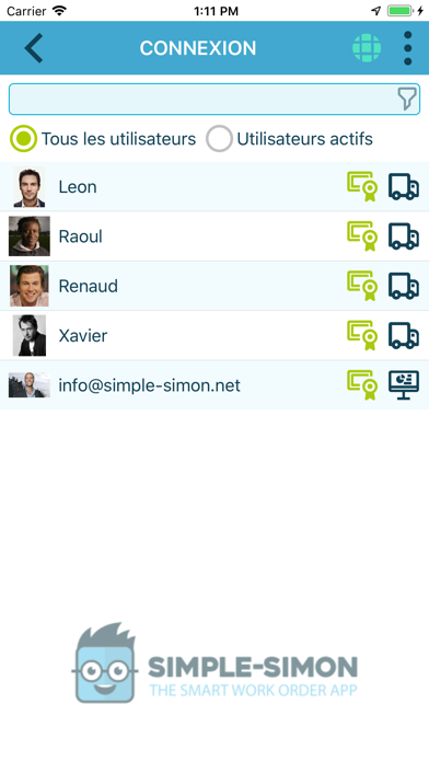 Screenshot #1 pour Simple-Simon: Service sur site