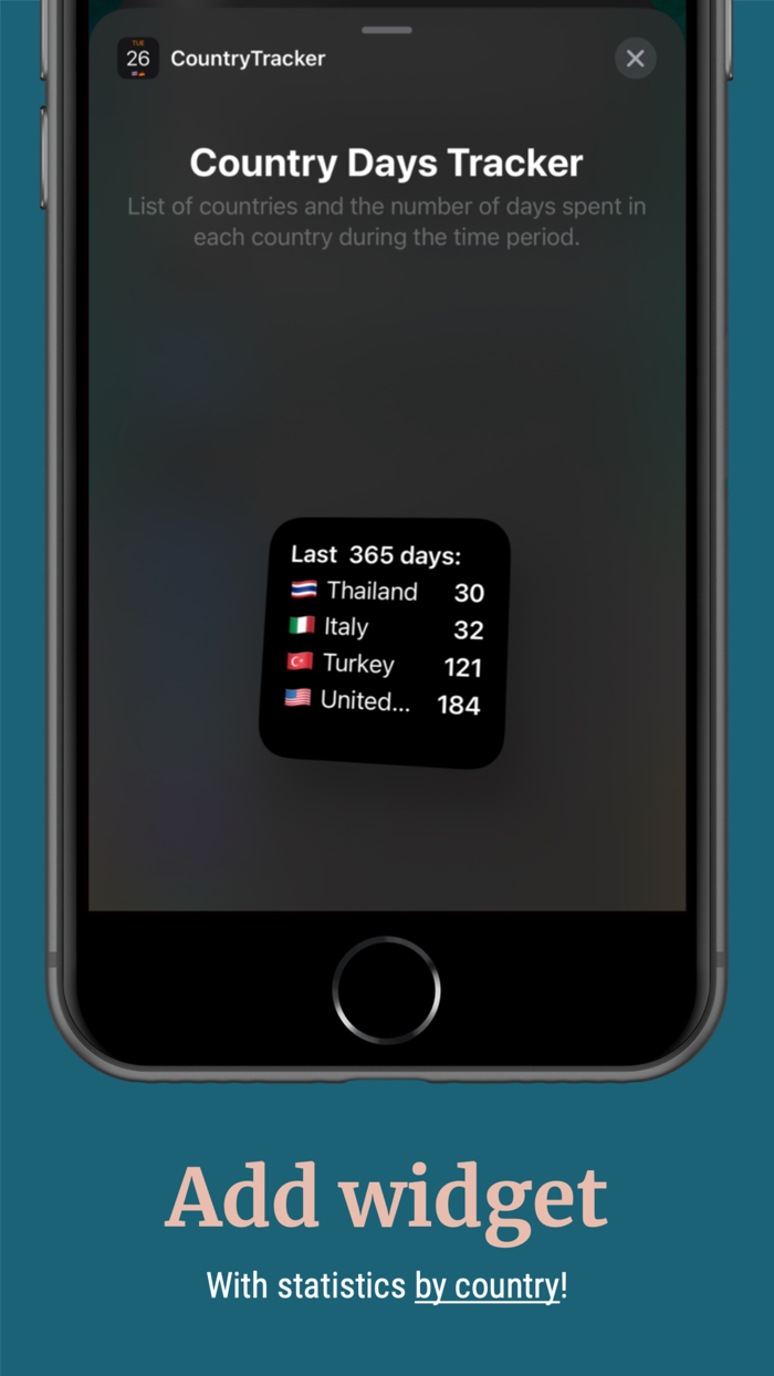 Country Days Tracker