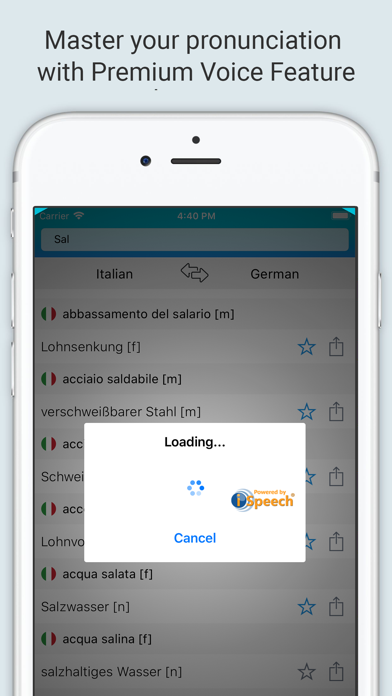 German Italian Dictionary + Screenshot