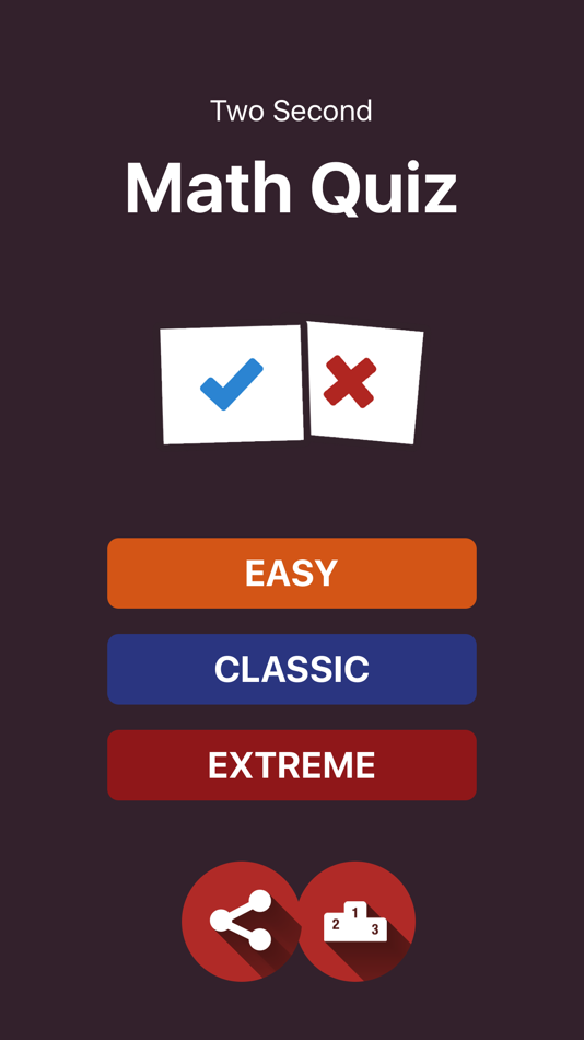 #1. Two Second Math Quiz (iOS) Podle: Lukas Fecke