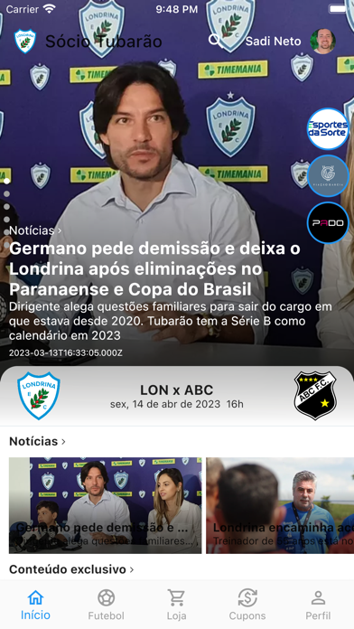 Sócio Tubarão App Screenshot