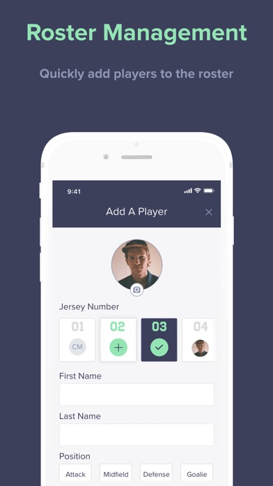 SquadProfile - Lacrosse Stats Screenshot