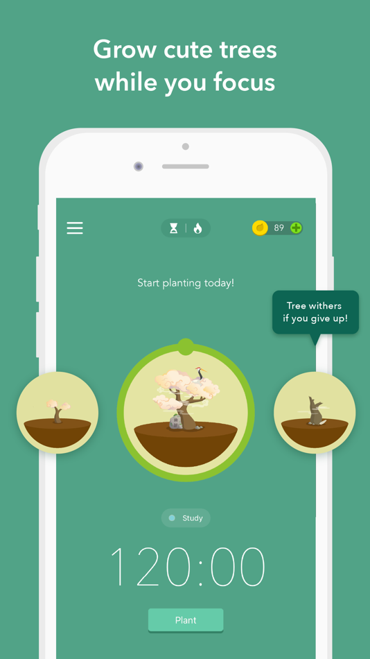 #3. Forest: Focus for Productivity (iOS) Podle: SEEKRTECH CO., LTD.