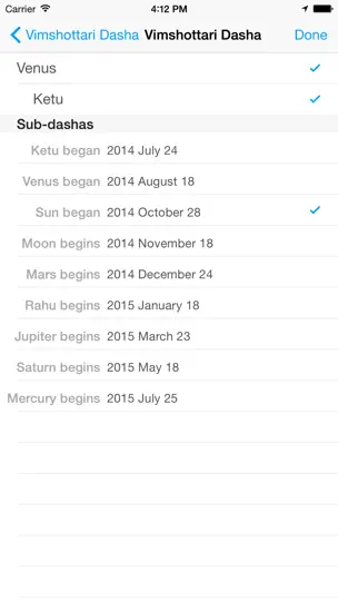 Capture d'écran de Jyotish Dashboard™ sur iPhone 3