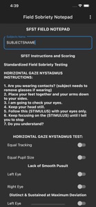 SFST Field Notepad screenshot #2 for iPhone