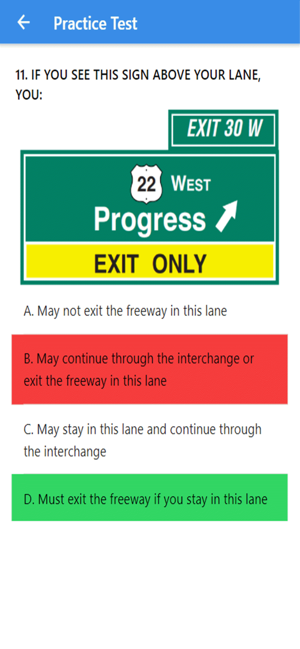 ‎Practice Test USA & Road Signs Capture d'écran