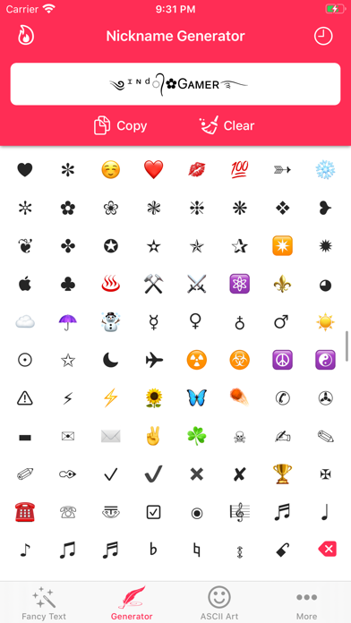 Fancy Text Symbols Screenshot