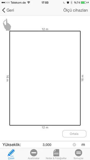 Oda Ölçümü iPhone Ekran Görüntüsü 1