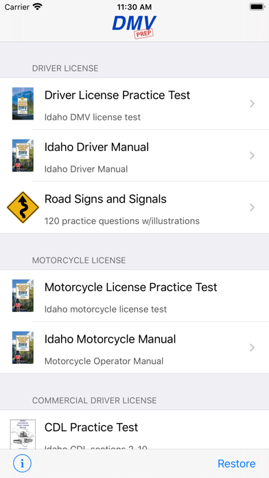 Idaho DMV Test Prep Screenshot
