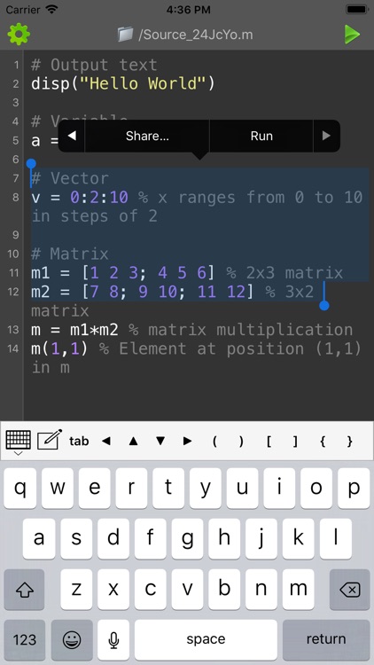 Madona: Run MATLAB/Octave code screenshot-3