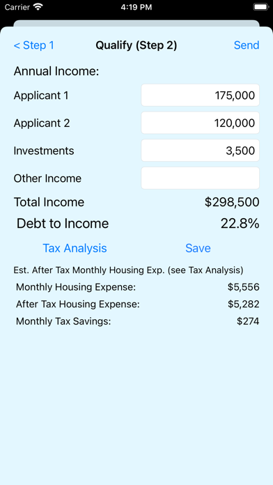 MortQ Mortgage Qualifier Screenshot