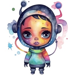 Cute Baby Aliens Stickers