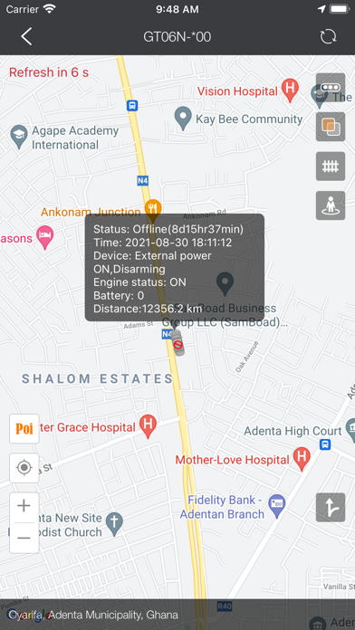 eTrack GPS Screenshot
