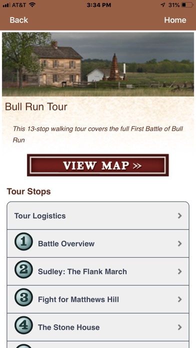 Bull Run Battle App Screenshot