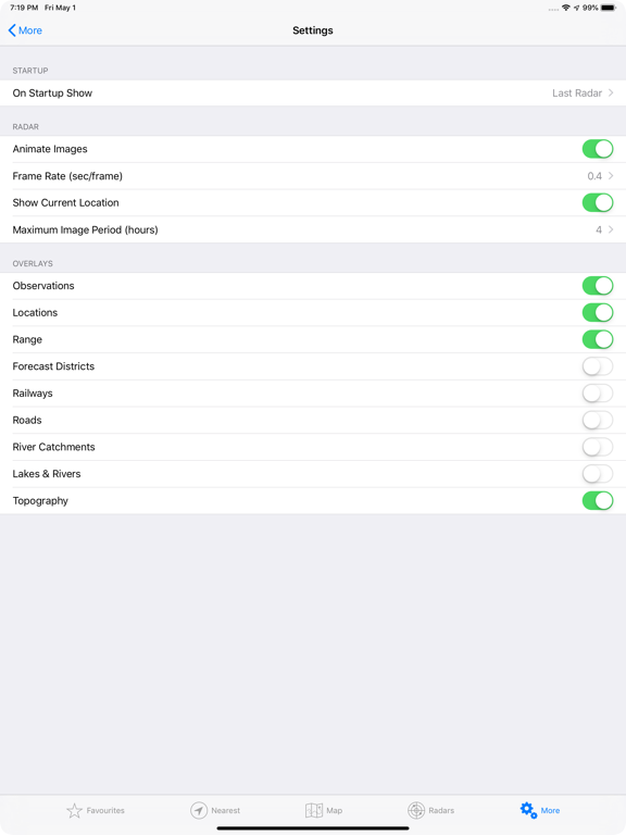 Rain Radar Australia iPad screenshot 4 - Weather app