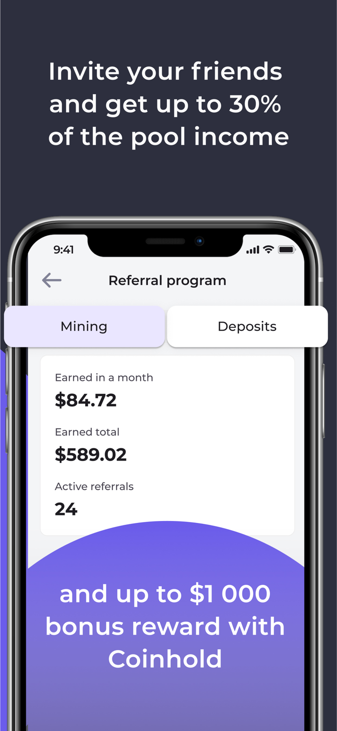 EMCD Crypto mining pool app