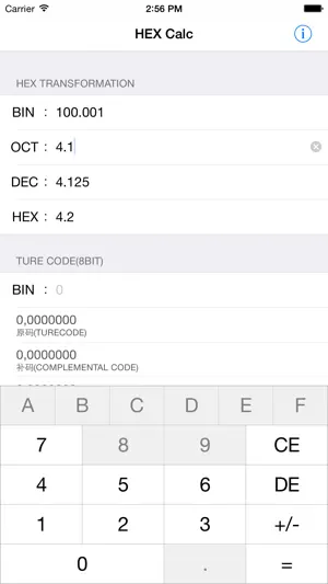 HEXCalc(binary conversion) screenshot 1