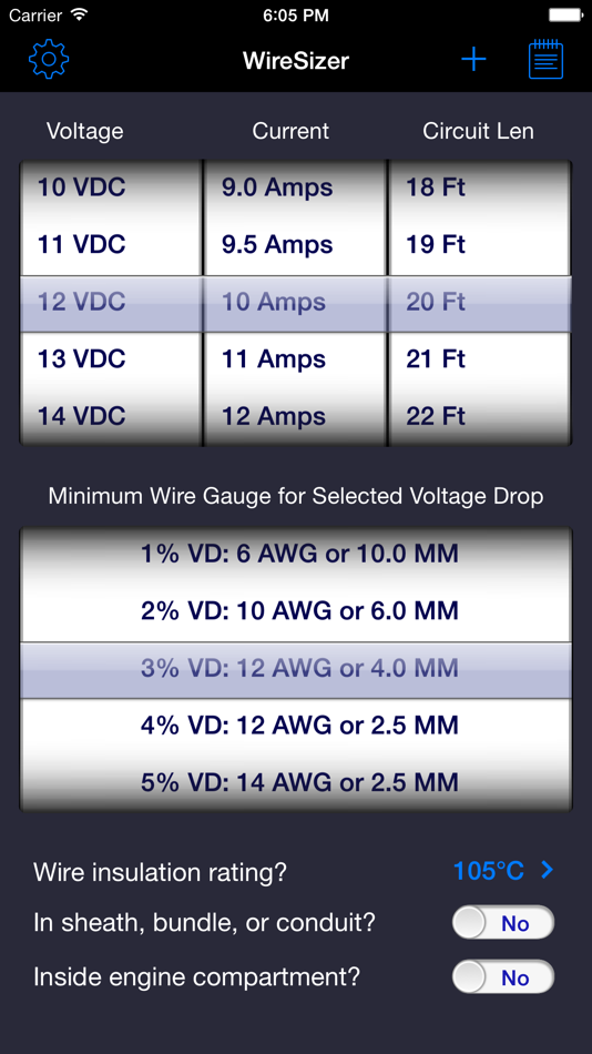 #1. WireSizer (iOS) Podle: Juggernaut Technology, Inc.