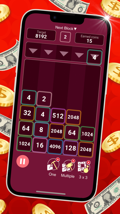 Cash Rewards - 2048 drop Screenshot