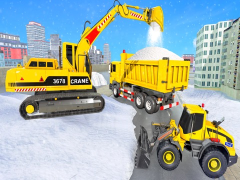 雪のオフロード建設ゲームのおすすめ画像1