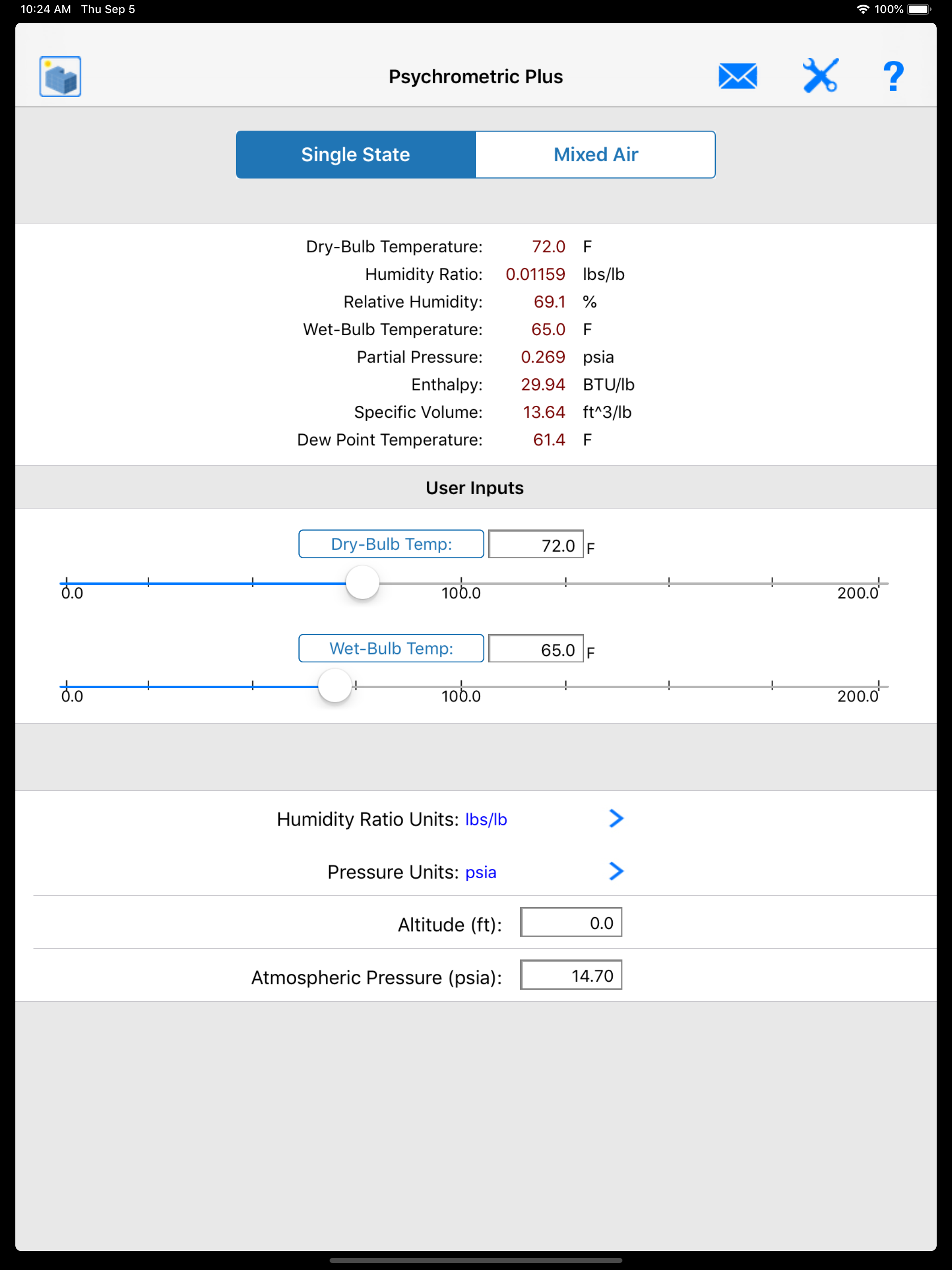 HVAC Psychrometric Plus screenshot 11