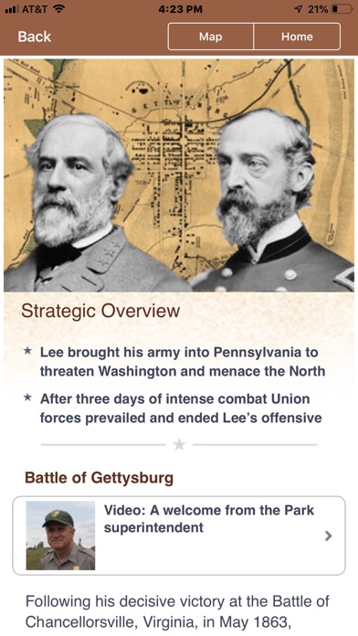Gettysburg Battle App Screenshot