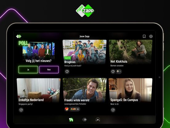 NPO Zapp iPad app afbeelding 1