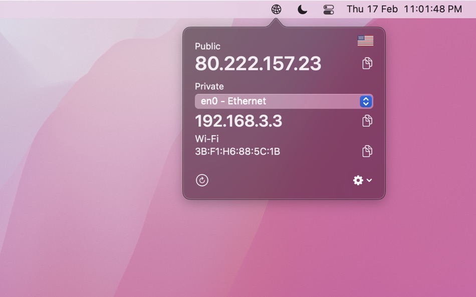 #1. Simply IP - Show my IP (macOS) 由: Giovanny Aranda