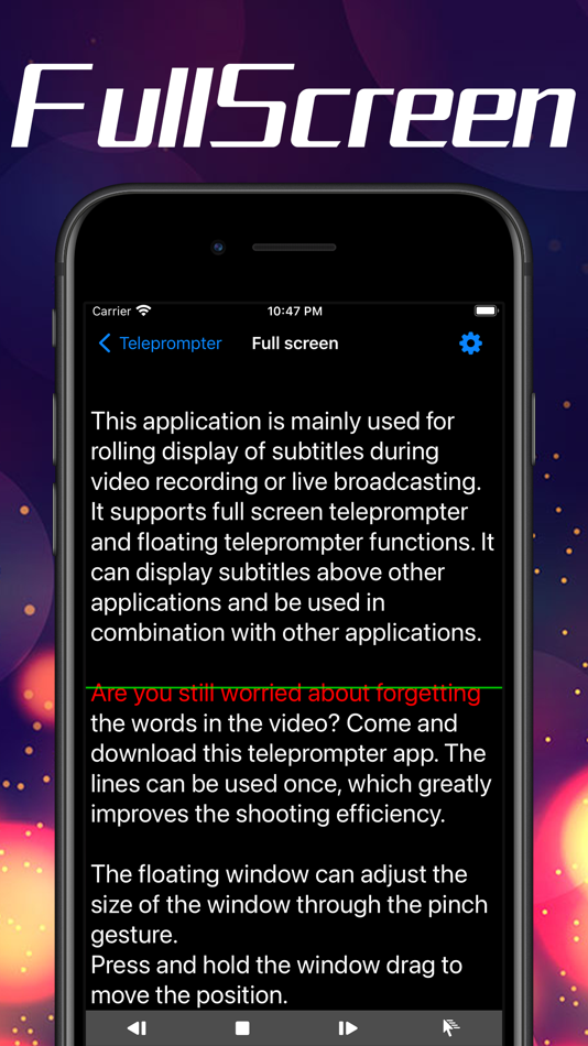 #2. Teleprompter - Floating window (iOS) By: Phoenix Lab Technology Co., Ltd.