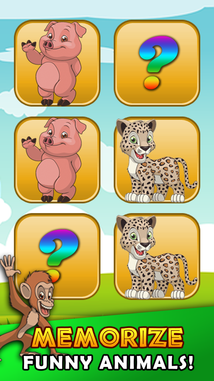 Memorize Animals Pairs