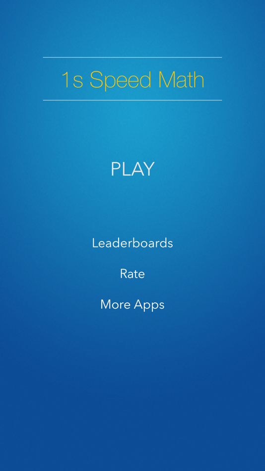 #1. 1s Speed Math (iOS) 由: Atoapps