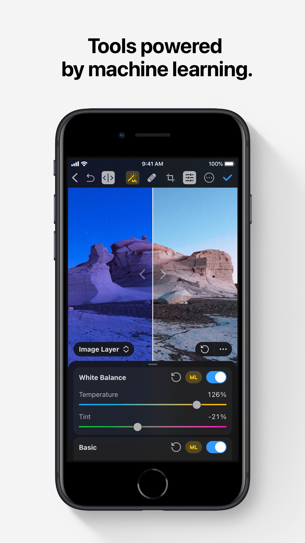 Screenshot do app Photomator – Photo Editor