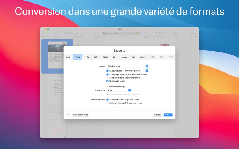 Screenshot #3 pour FineReader PDF Convertisseur