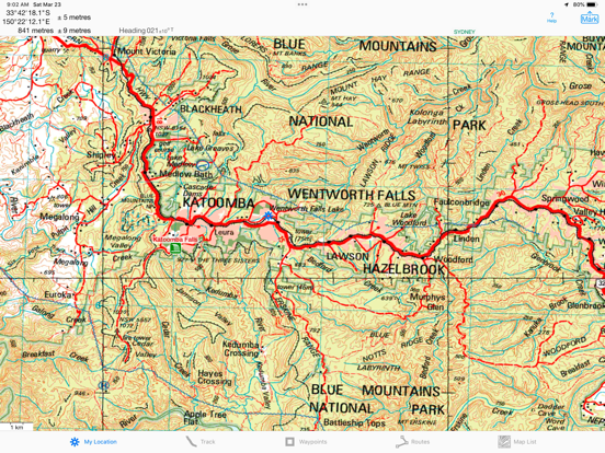 iHikeGPS NZ : LINZ Topo Maps iPad app afbeelding 9