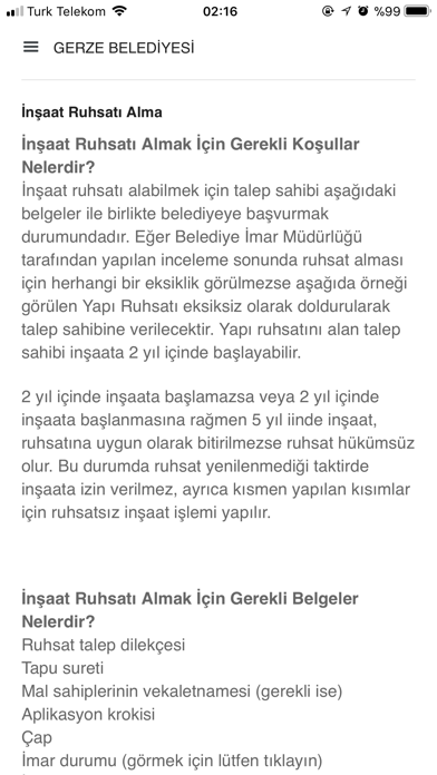 Gerze Belediyesi Screenshot