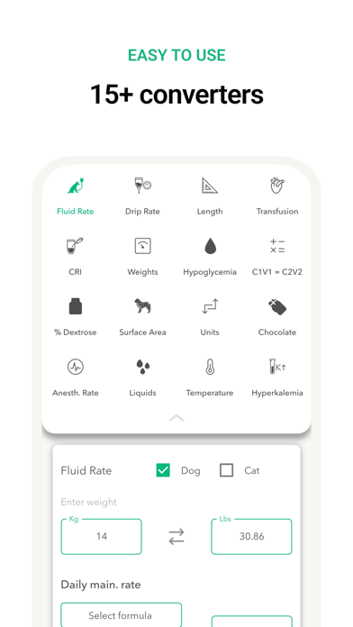 Vet Easy - Drugs & Calculators Screenshot