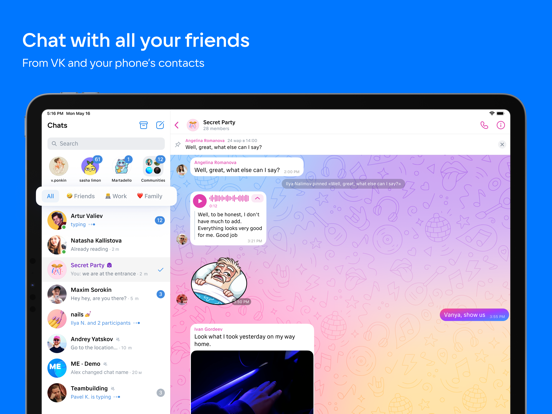 Screenshot #4 pour VK Messenger: Live chat, calls